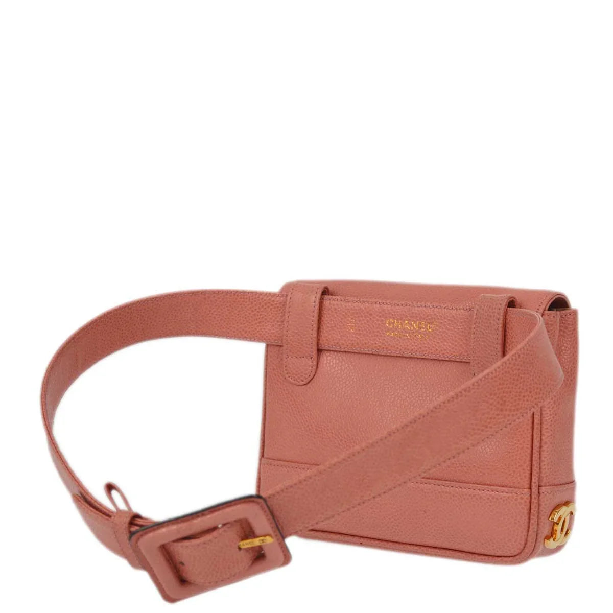 Chanel * 1991-1994 Pink Caviar Triple CC Belt Bum Bag #75/30