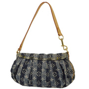 Louis Vuitton 2006 Blue Monogram Denim Mini Pleaty Raye Handbag M95333