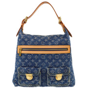 Louis Vuitton 2006 Blue Monogram Denim Baggy GM Shoulder Bag M95048