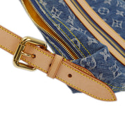 Louis Vuitton 2006 Blue Monogram Denim Baggy GM Shoulder Bag M95048