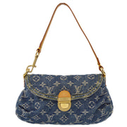 Louis Vuitton 2005 Blue Monogram Denim Mini Pleaty Handbag M95050