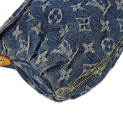 Louis Vuitton 2005 Blue Monogram Denim Mini Pleaty Handbag M95050