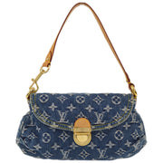 Louis Vuitton 2005 Blue Monogram Denim Mini Pleaty Handbag M95050