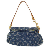 Louis Vuitton 2005 Blue Monogram Denim Mini Pleaty Handbag M95050