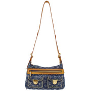 Louis Vuitton 141977 2005 Blue Monogram Denim Baggy PM Shoulder Bag M95049