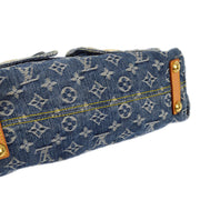 Louis Vuitton 141977 2005 Blue Monogram Denim Baggy PM Shoulder Bag M95049