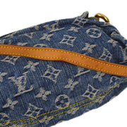 Louis Vuitton 2006 Blue Monogram Denim Mini Pleaty Handbag M95050