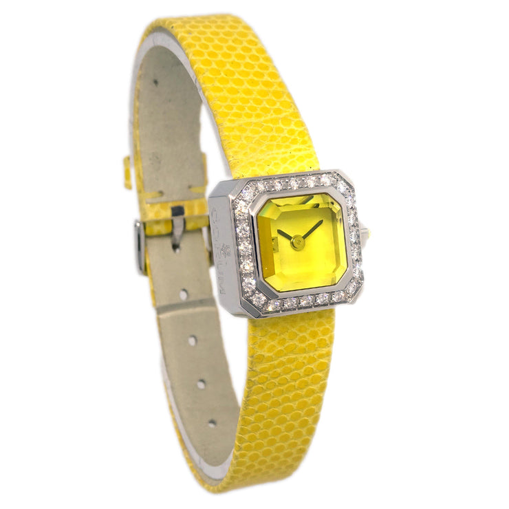 Corum Sugar Cube Ref.137.425.47 Quartz Watch SS Diamond Yellow