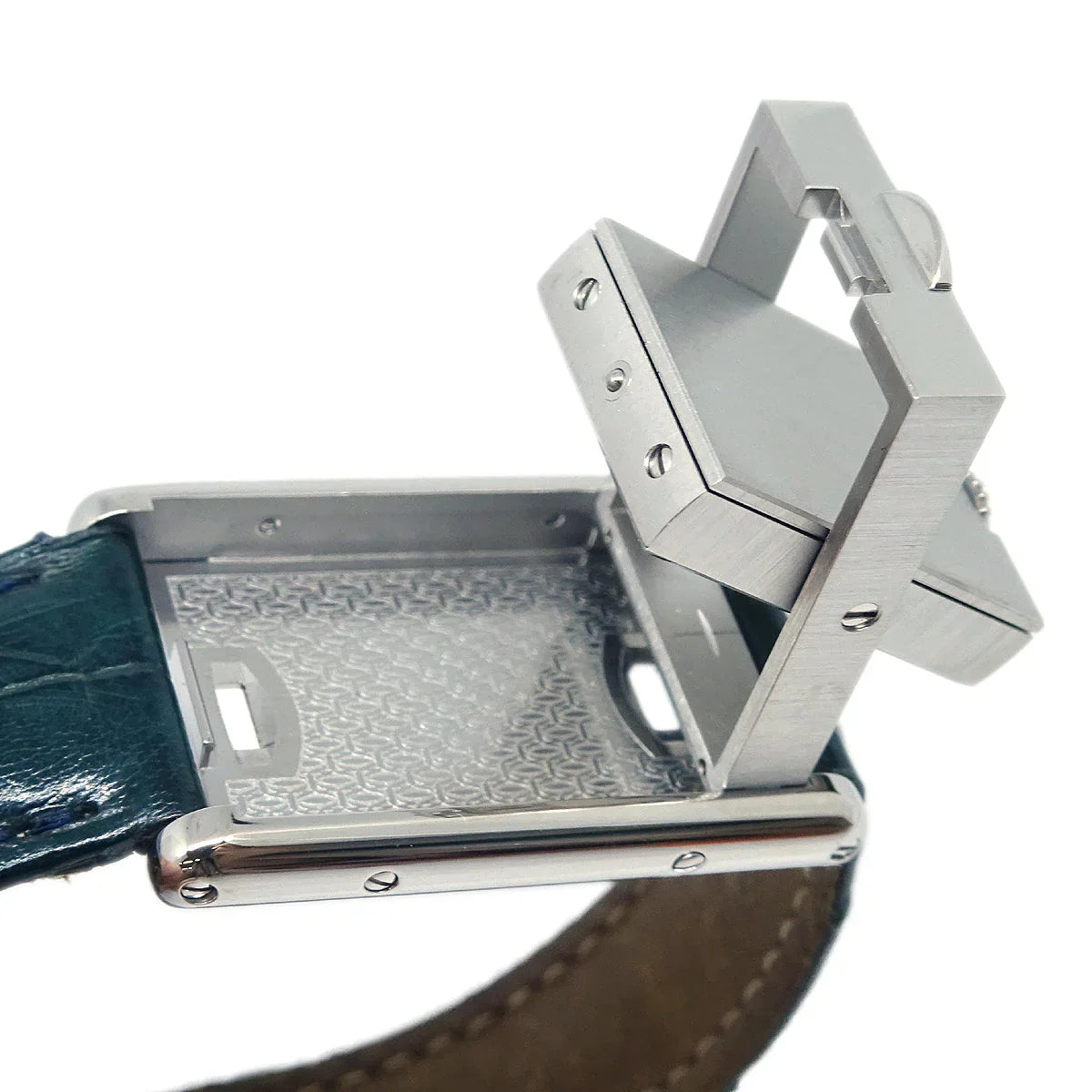 Cartier * Tank Basculante Quartz Watch SS Green