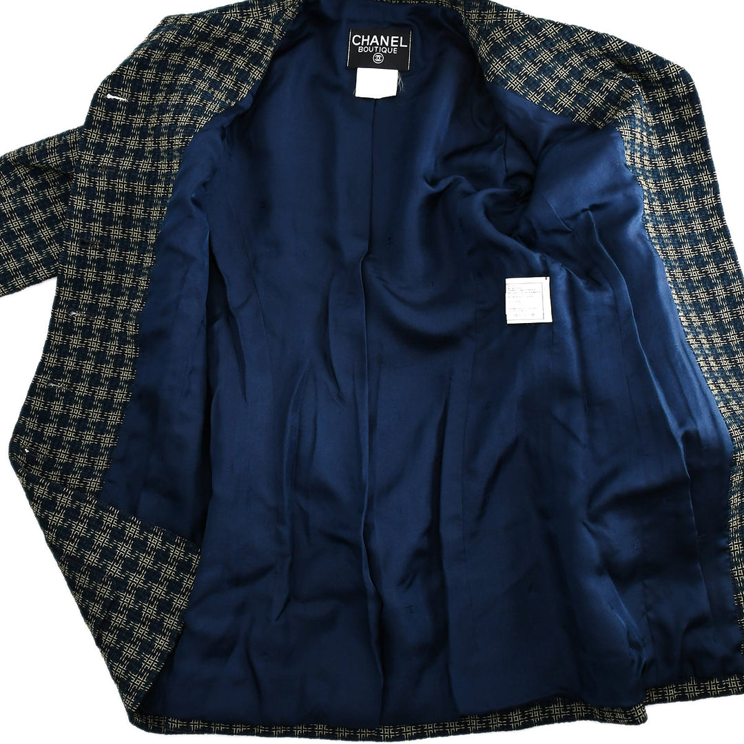 Chanel Single Breasted Jacket Navy 95A #36 – AMORE Vintage Tokyo