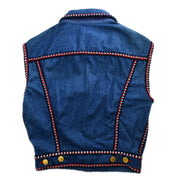 Chanel Sleeveless Vest Denim Jacket Blue