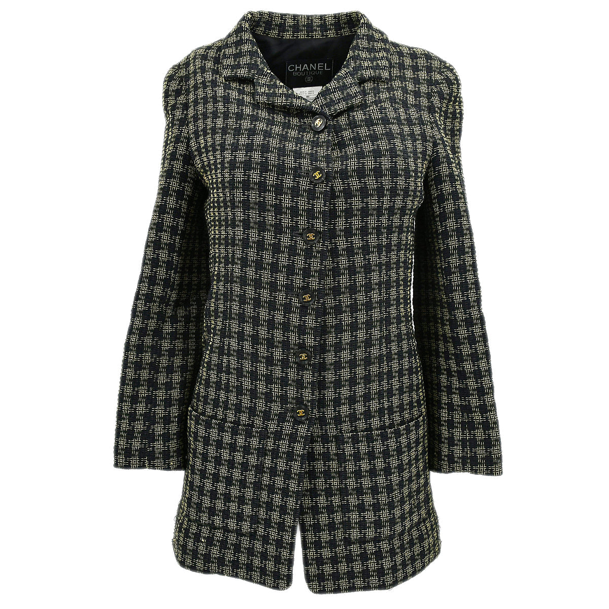 Chanel Single Breasted Jacket Black 95A #36 – AMORE Vintage