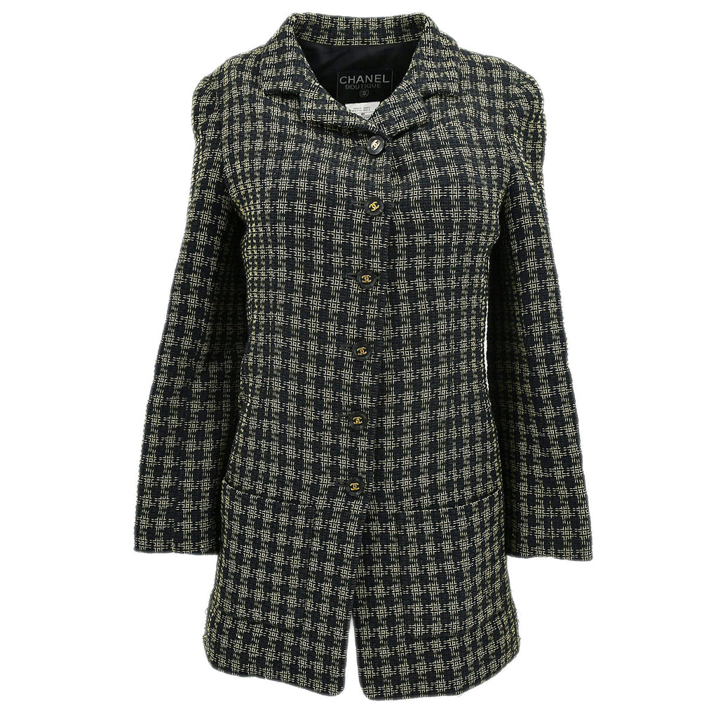 Chanel Single Breasted Jacket Black 95A #36 – AMORE Vintage