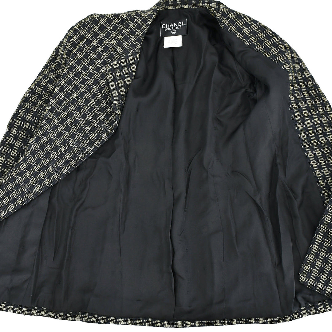 Chanel Single Breasted Jacket Black 95A #36 – AMORE Vintage
