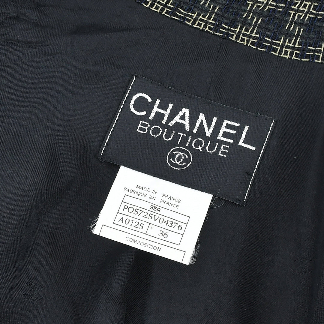 Chanel Single Breasted Jacket Black 95A #36 – AMORE Vintage