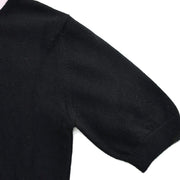 Chanel Ensemble Cardigan Short Sleeve Top Black