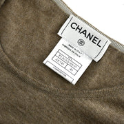 Chanel Short Sleeve Sweater Beige 99A #40