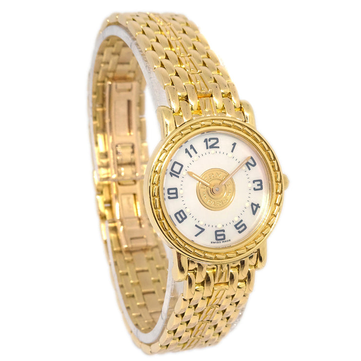 Hermes Serie Quartz Watch Gold 18KYG