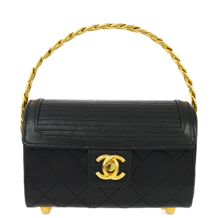 Chanel * 1986-1988 Black Lambskin Handbag