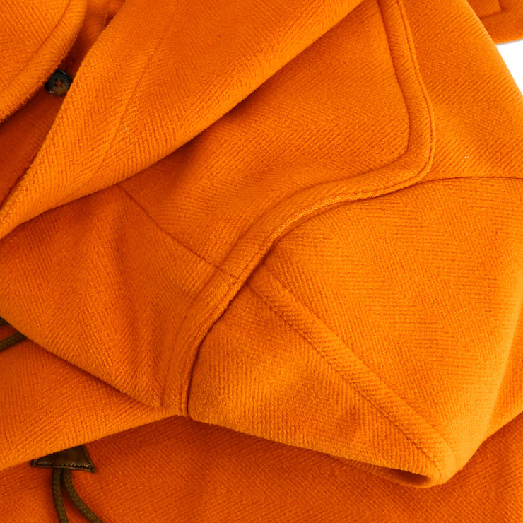 Hermes Hooded Coat Orange #46