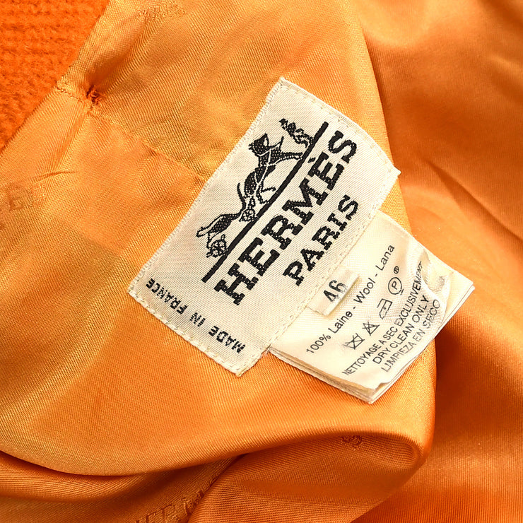 Hermes Hooded Coat Orange #46