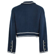 Chanel Single Breasted Jacket Navy P95 #36