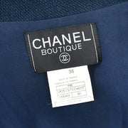 Chanel Single Breasted Jacket Navy P95 #36