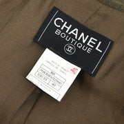 Chanel Double Breasted Jacket Brown 96A #40