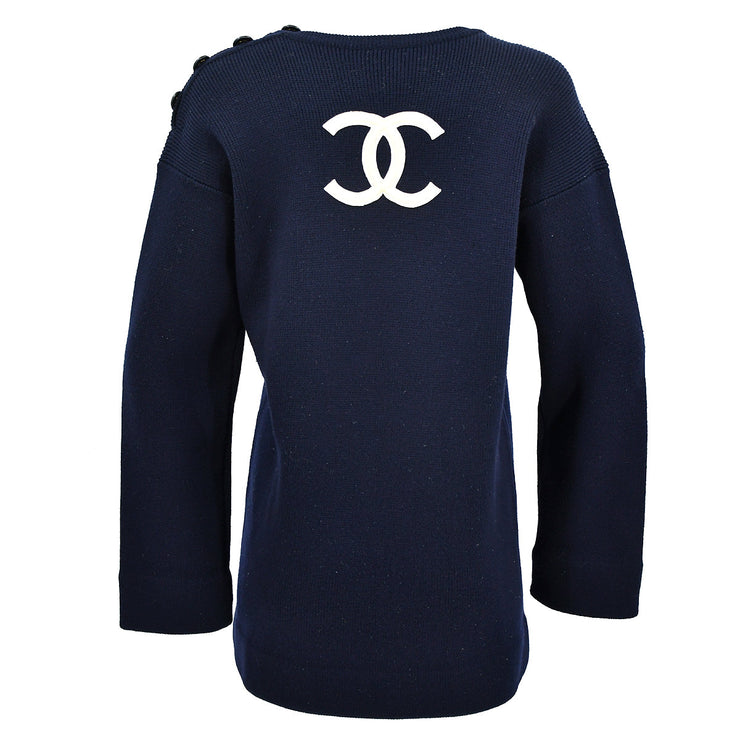 Chanel Sweater Navy 94C #38