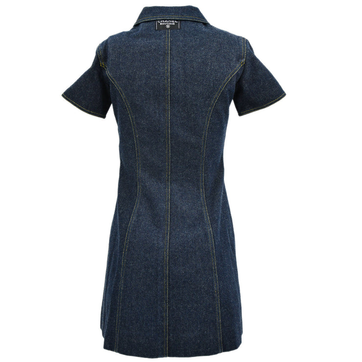 Chanel Denim Dress Navy #36