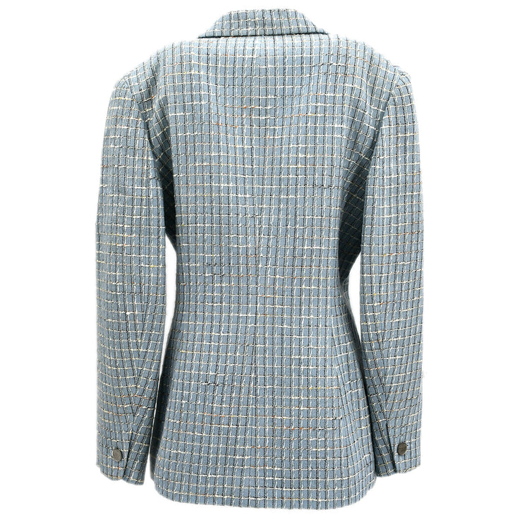 Chanel Single Breasted Jacket Light Blue 98P #42