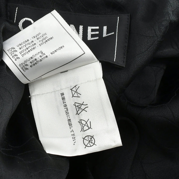 Chanel Single Breasted Jacket Black 02A #40