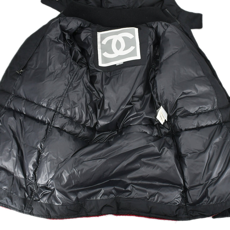 Chanel Sport Line Zip Up Hooded Jacket Black 07A #38