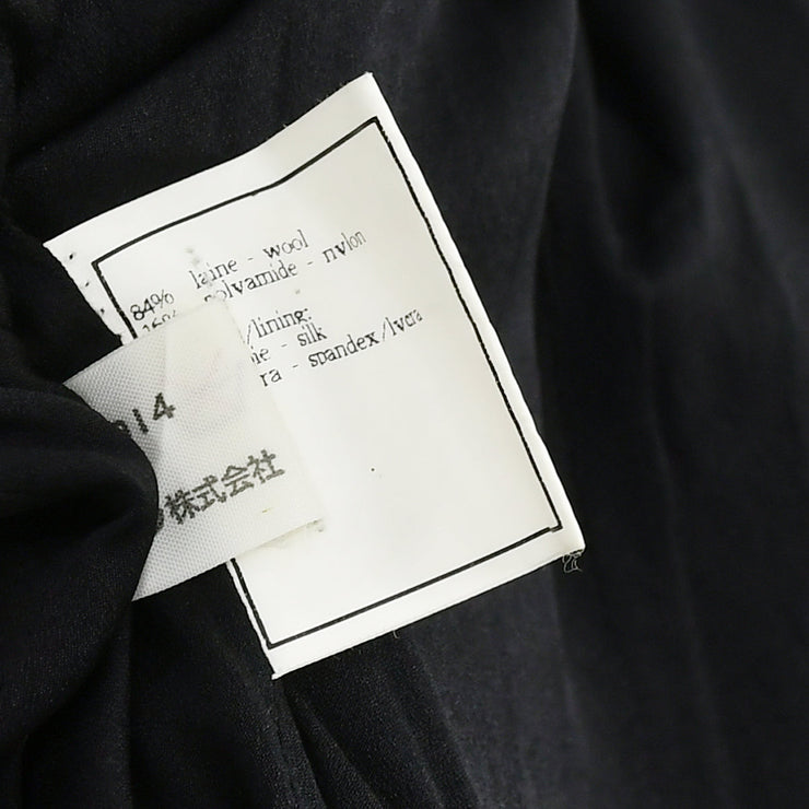 Chanel Single Breasted Jacket Black