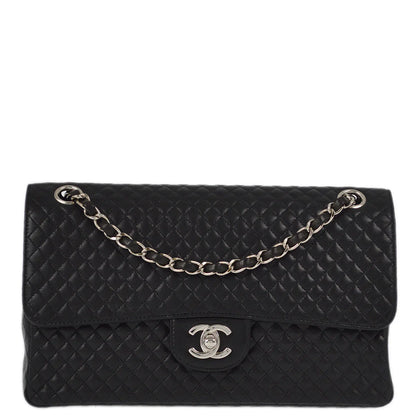 Chanel 1996-1997 Black Lambskin Medium Classic Single Flap Shoulder Bag
