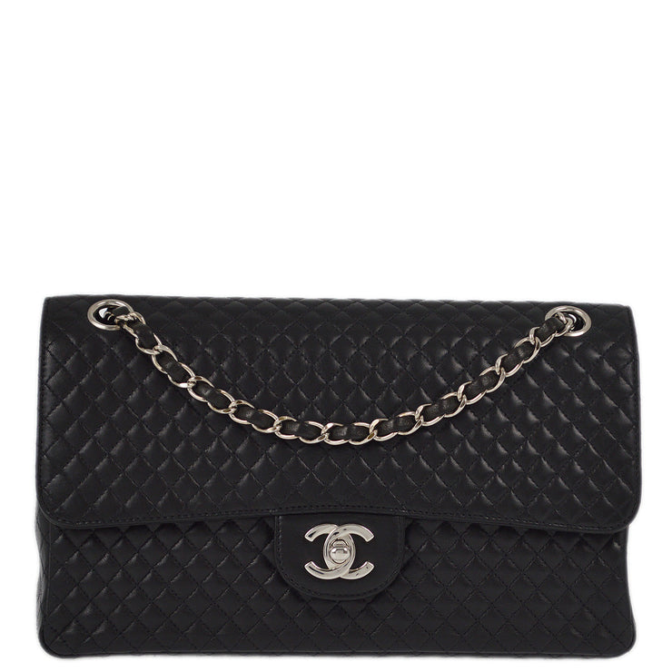 Chanel 1996-1997 Black Lambskin Medium Classic Single Flap Shoulder Bag