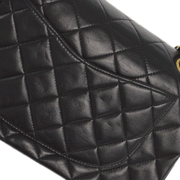 Chanel 1996-1997 Black Lambskin Small Classic Double Flap Shoulder Bag