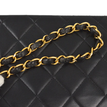Chanel 1996-1997 Black Lambskin Small Diana Shoulder Bag