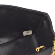 Chanel 1996-1997 Black Lambskin Small Diana Shoulder Bag