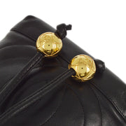 Chanel 1994-1996 Black Lambskin Bucket Shoulder Bag