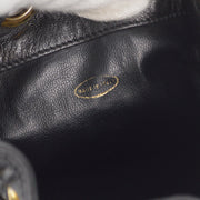 Chanel 1994-1996 Black Lambskin Bucket Shoulder Bag