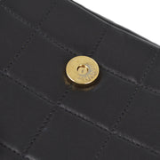 Chanel 2001-2003 Black Lambskin Mademoiselle Lock Choco Bar Shoulder Bag