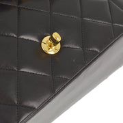 Chanel 1991-1994 Black Lambskin Small Diana Shoulder Bag