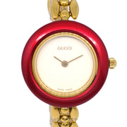 Gucci 11/12.2 Change Bezel Chameleon Watch SS Gold