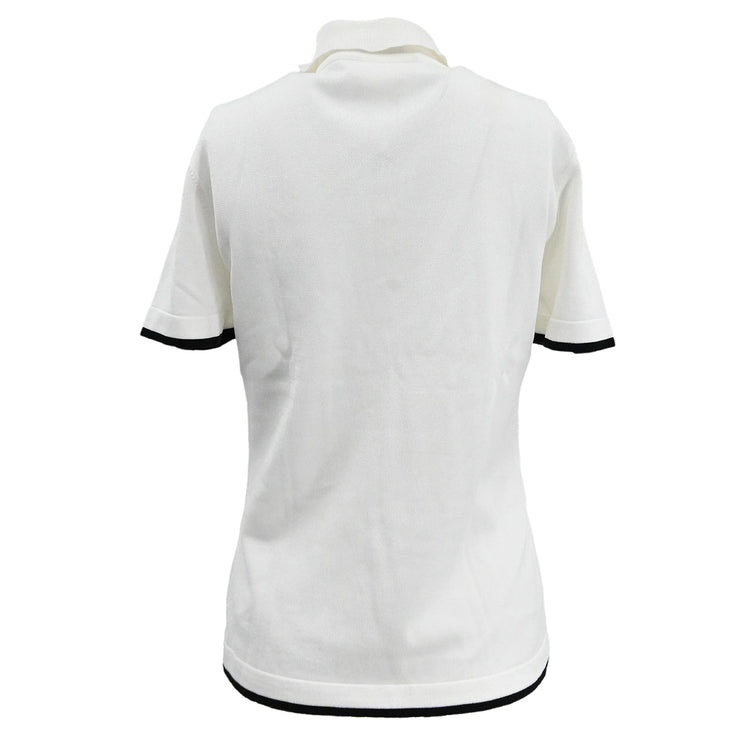 Chanel Polo T-shirt Top White 96C #42