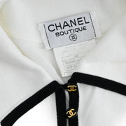 Chanel Polo T-shirt Top White 96C #42