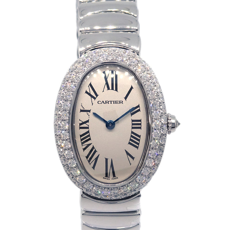 Cartier Baignoire Ref.1955 Quartz Watch 18KWG Diamond