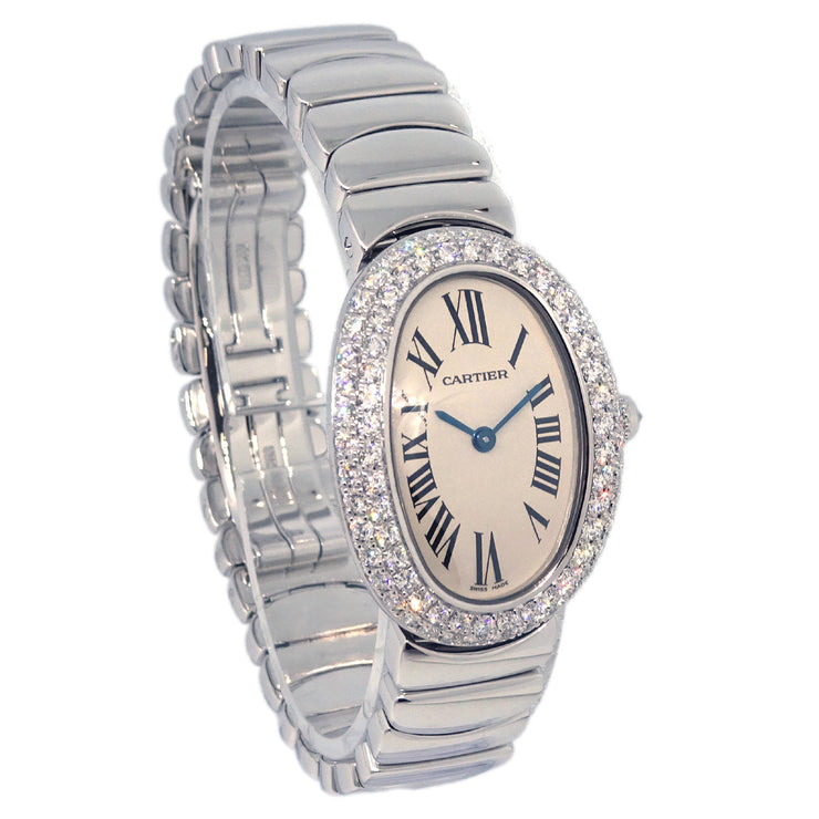 Cartier Baignoire Ref.1955 Quartz Watch 18KWG Diamond