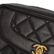 Chanel 1989-1991 Black Lambskin Camera Bag Mini