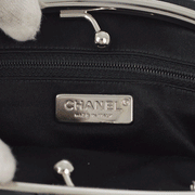 Chanel 2011 Black Lambskin Kiss Lock Chain Shoulder Bag